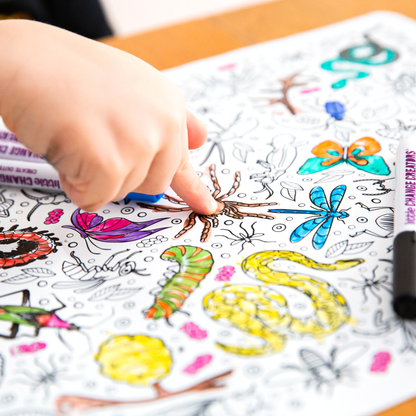 Little Change Creators - CRAWLIES | Re-FUN-able™ Colouring + Doodle Mat