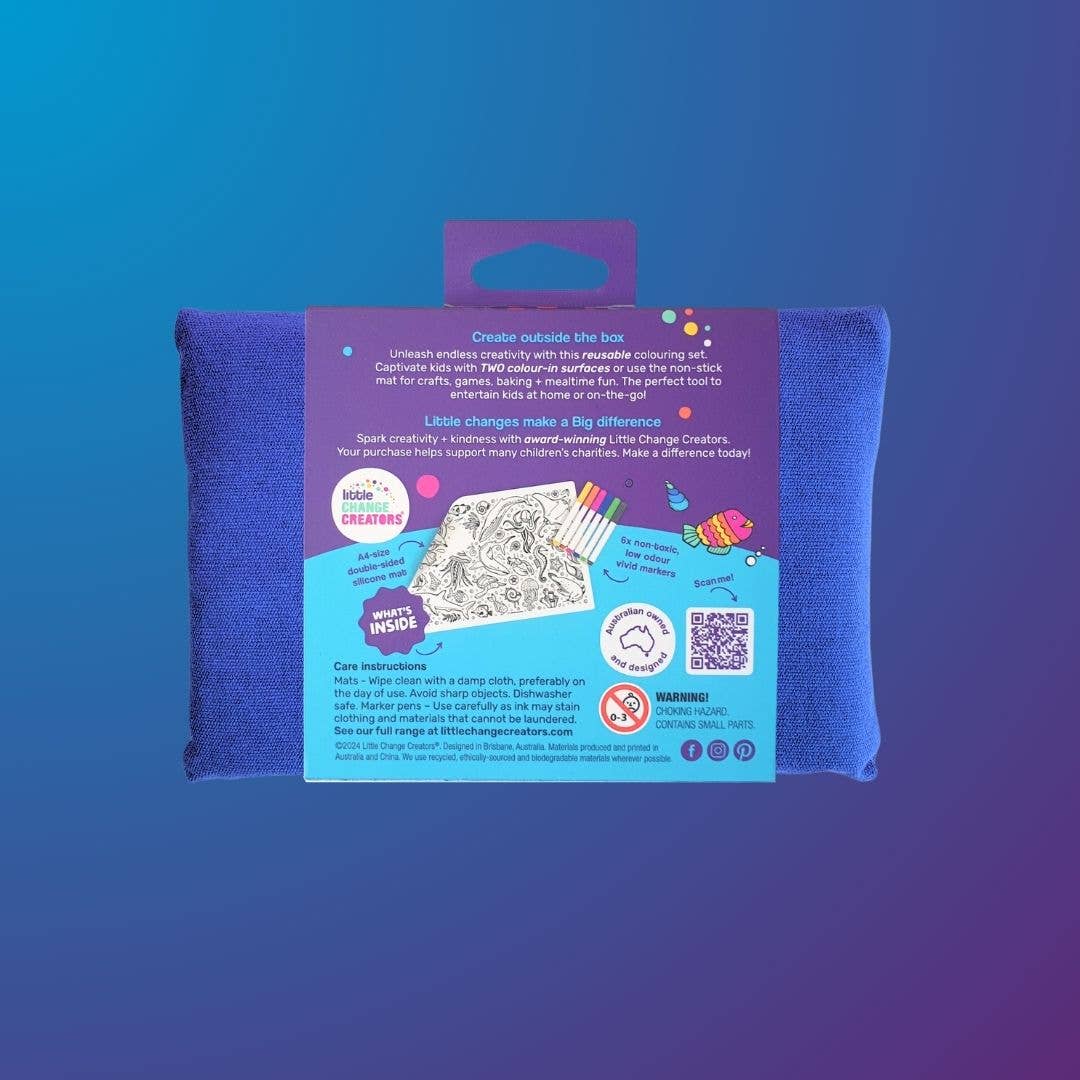 Little Change Creators - SPLASH! Pocket Silicone Colouring Mat