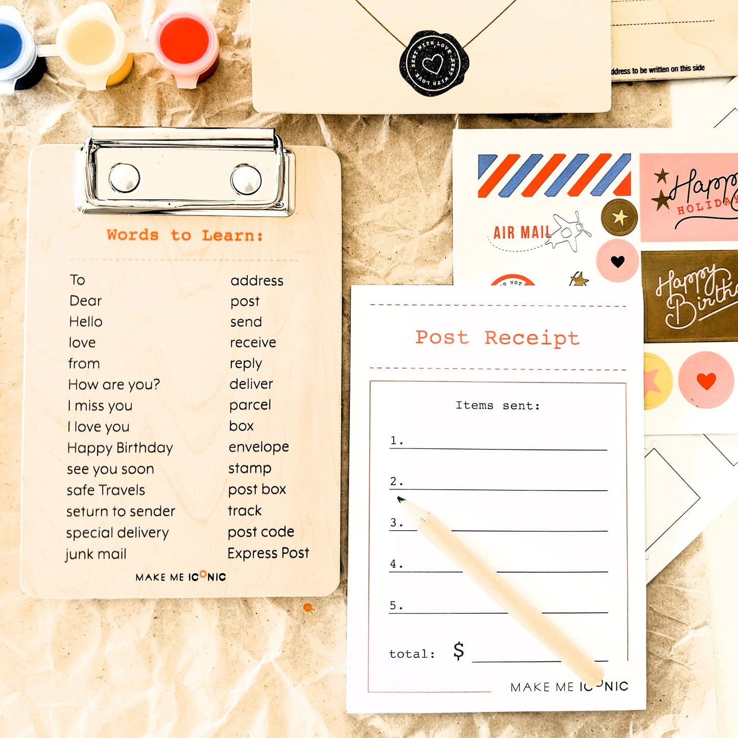Make Me Iconic - Wooden Post Box Letters Craft Kit