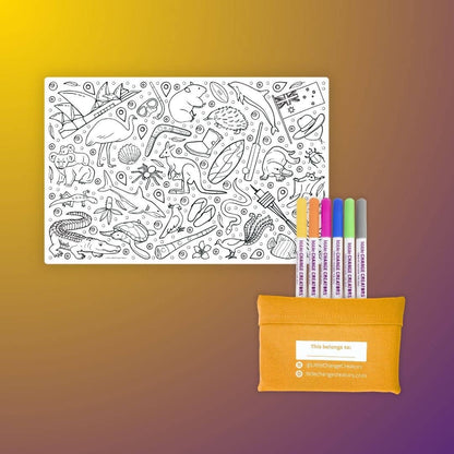 Little Change Creators - G’DAY! Pocket Reusable Colouring Mat