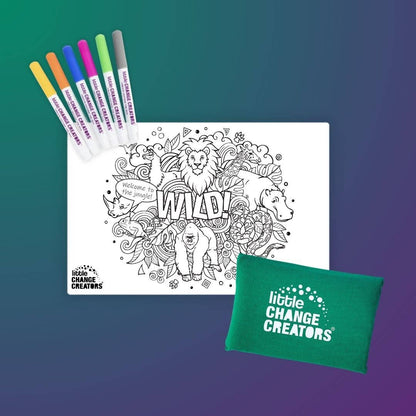 Little Change Creators - WILD! Pocket Reusable Colouring Mat