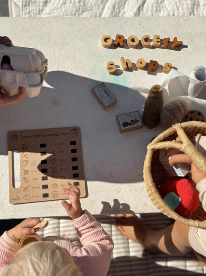 Grocery Store Scavenger Hunt Board - Timber Tots