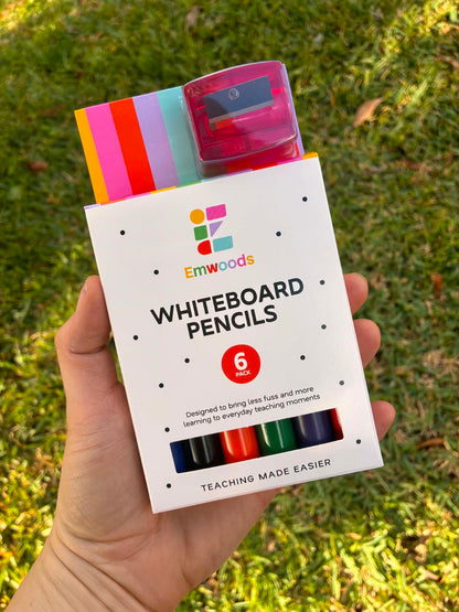 Emwoods - Whiteboard Pencils 6pk (Multicoloured)