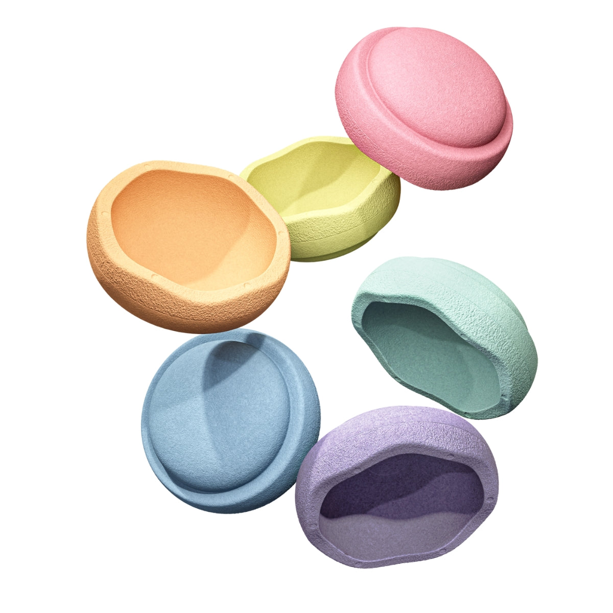 Stapelstein Balance Stepping Stones - Original, Set of 6, Rainbow Pastel - DROPSHIP