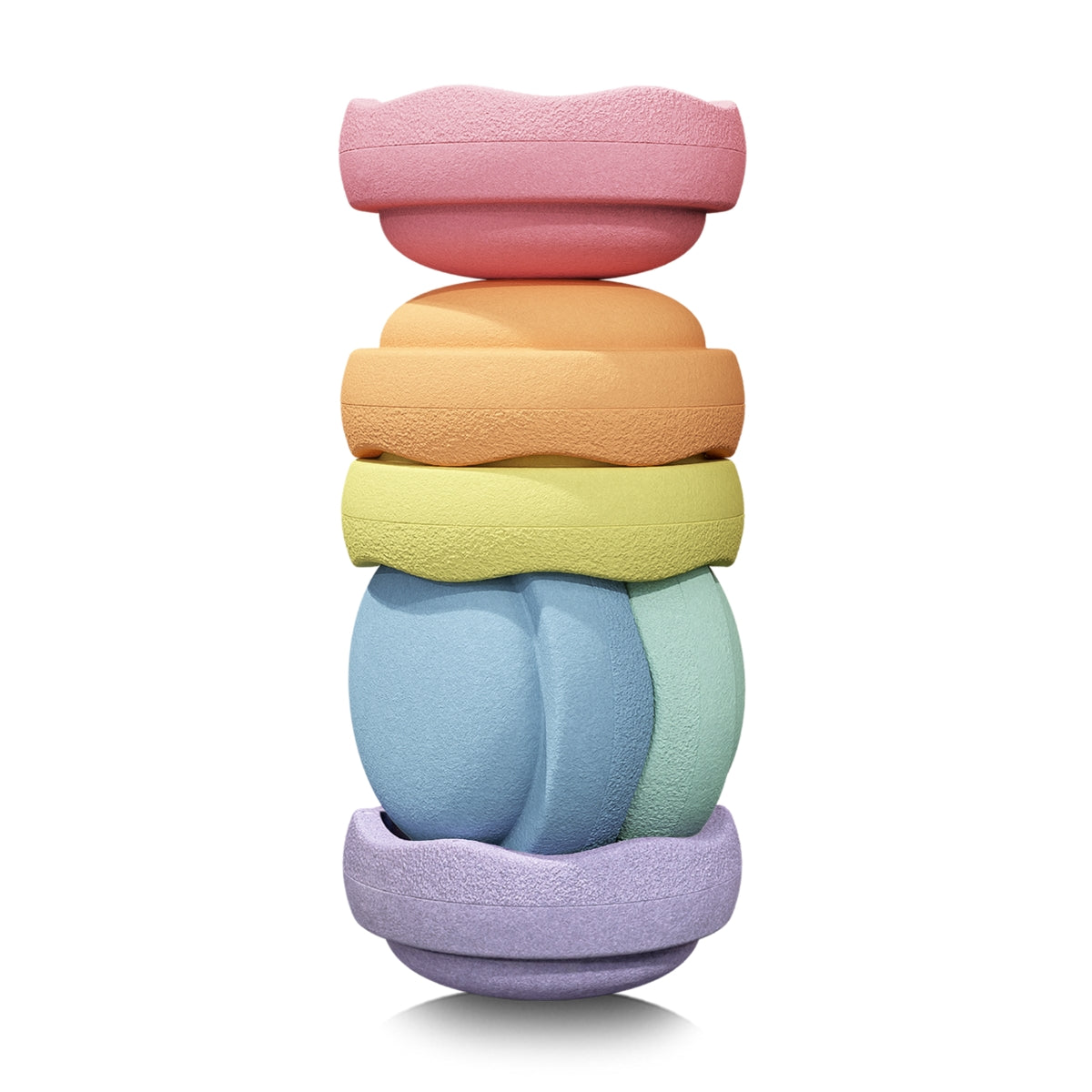 Stapelstein Balance Stepping Stones - Original, Set of 6, Rainbow Pastel - DROPSHIP